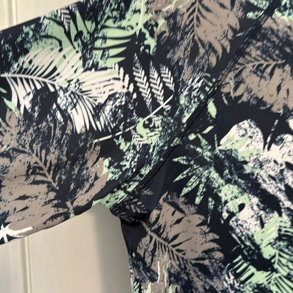 Tropical Print Long Sleeve Swim Coverup - Picture 4 of 5